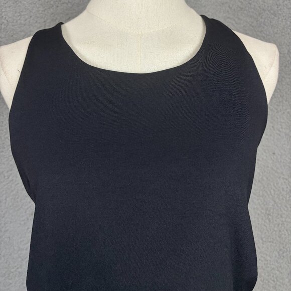 Nike Yoga Women's Dri-FIT Luxe Cropped Yoga Bra Tank Top Black Size 2XL. - Picture 2 of 12
